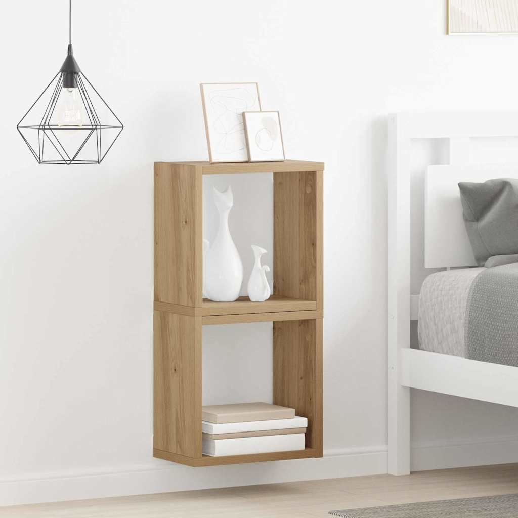 vidaXL Ράφια Τοίχου με ράφι Επιτοίχιο Artisan Oak Επεξεργασμένο ξύλο