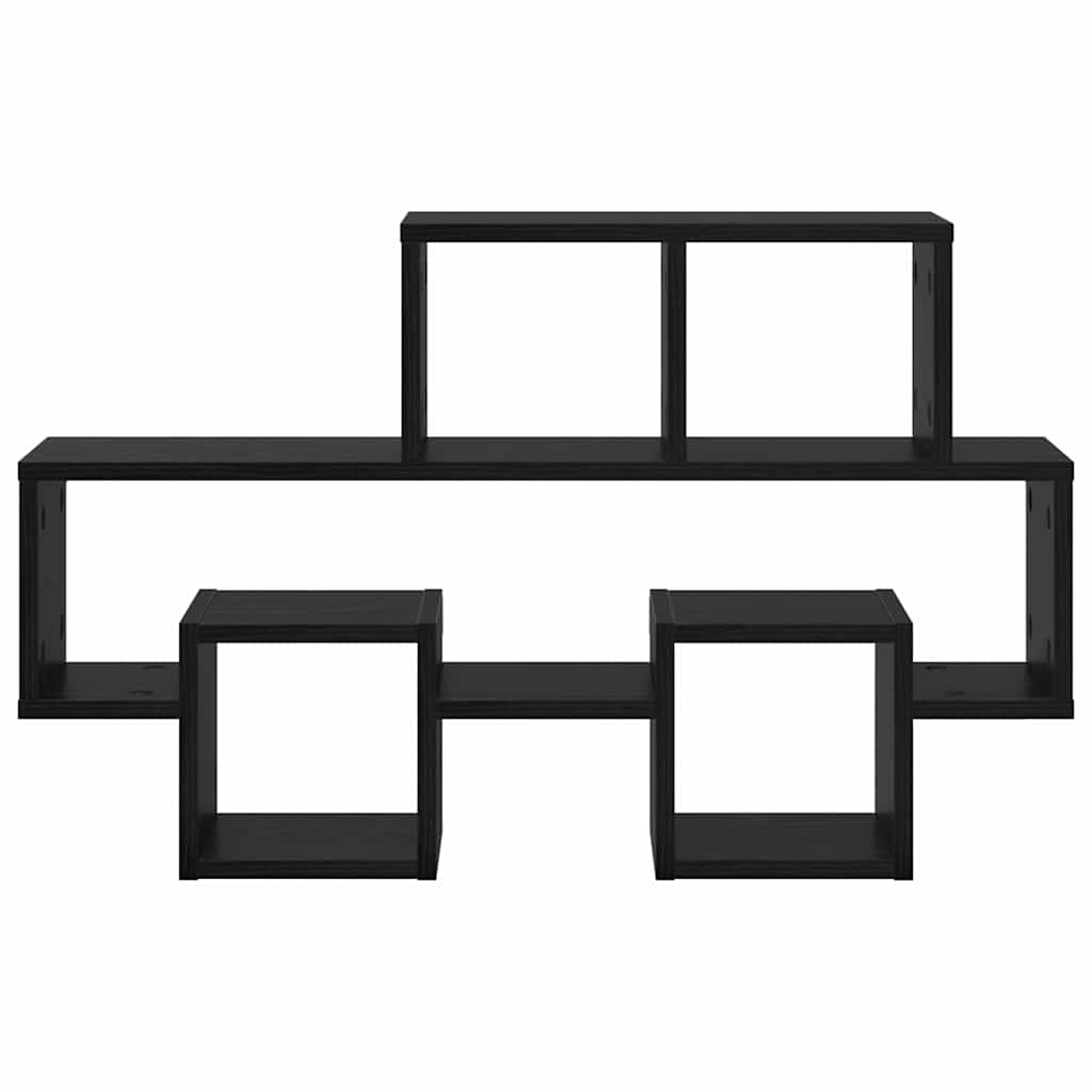 vidaXL Ράφι Τοίχου Μαύρη δρυς 82 x 15 x 51 εκ Επεξεργασμένο ξύλο