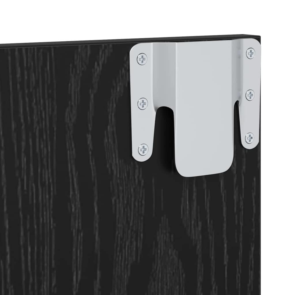 vidaXL Σετ επίπλου τηλεόρασης Επιτοίχιο Μαύρη Οξυά 120 x 23,5 x 90 εκ.