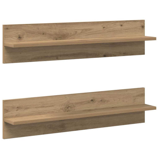vidaXL Ράφι Τοίχου 2 τμχ. Artisan Oak 80 x 11,5 x 18 εκ
