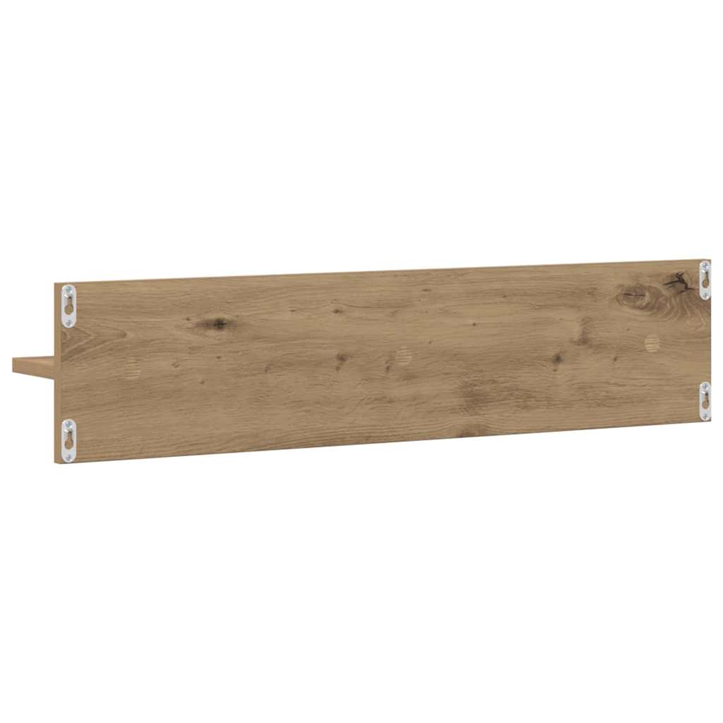vidaXL Ράφι Τοίχου με ράφι 2 pcs Artisan Oak 80 x 11,5 x 18 εκ