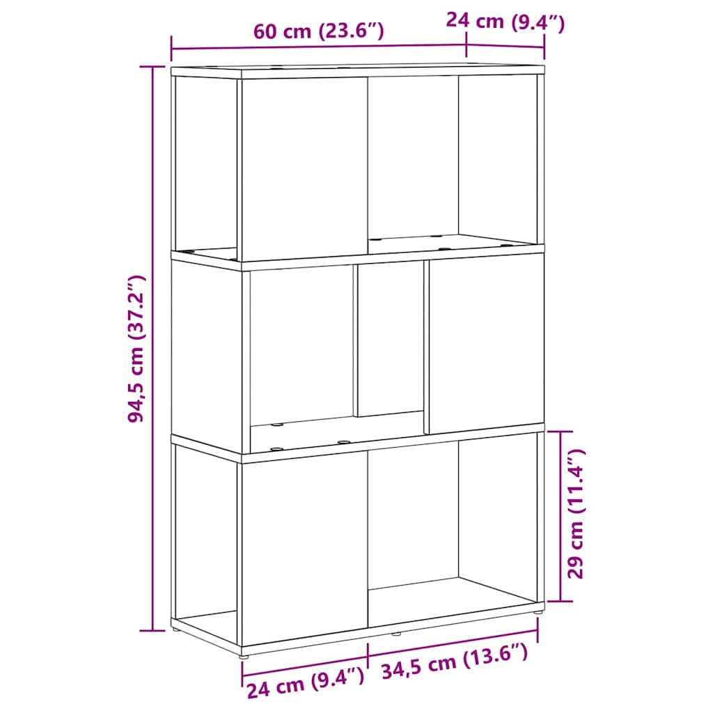 vidaXL Σετ επίπλου τηλεόρασης Επιτοίχιο Καφέ 60 x 24 x 94,5 εκ