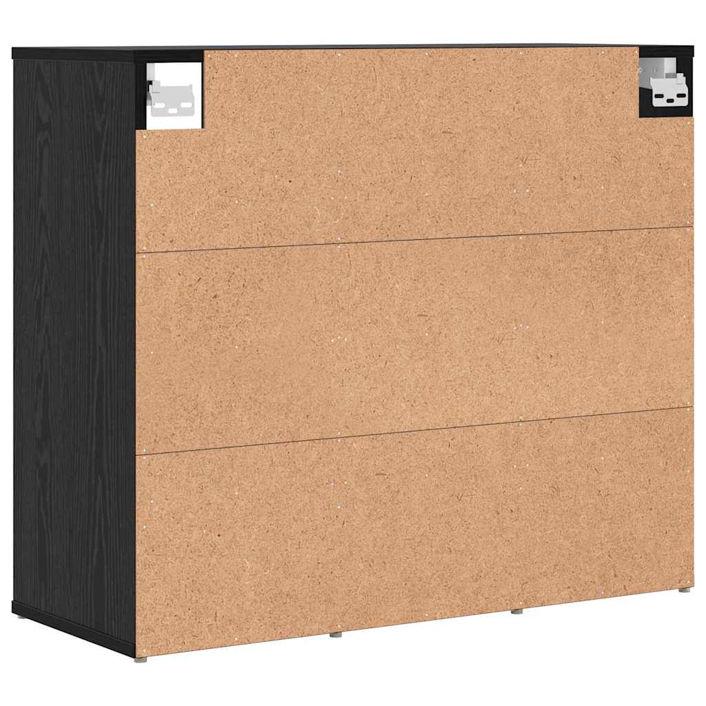 vidaXL Ντουλάπα Παπουτσιών με ράφι Μαύρη Οξυά 77,5 x 30 x 67 εκ.