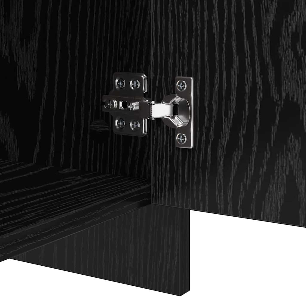 vidaXL Πλαϊνό γραφείο Μαύρη Οξυά 70 x 41 x 75 εκ. Επεξεργασμένο ξύλο