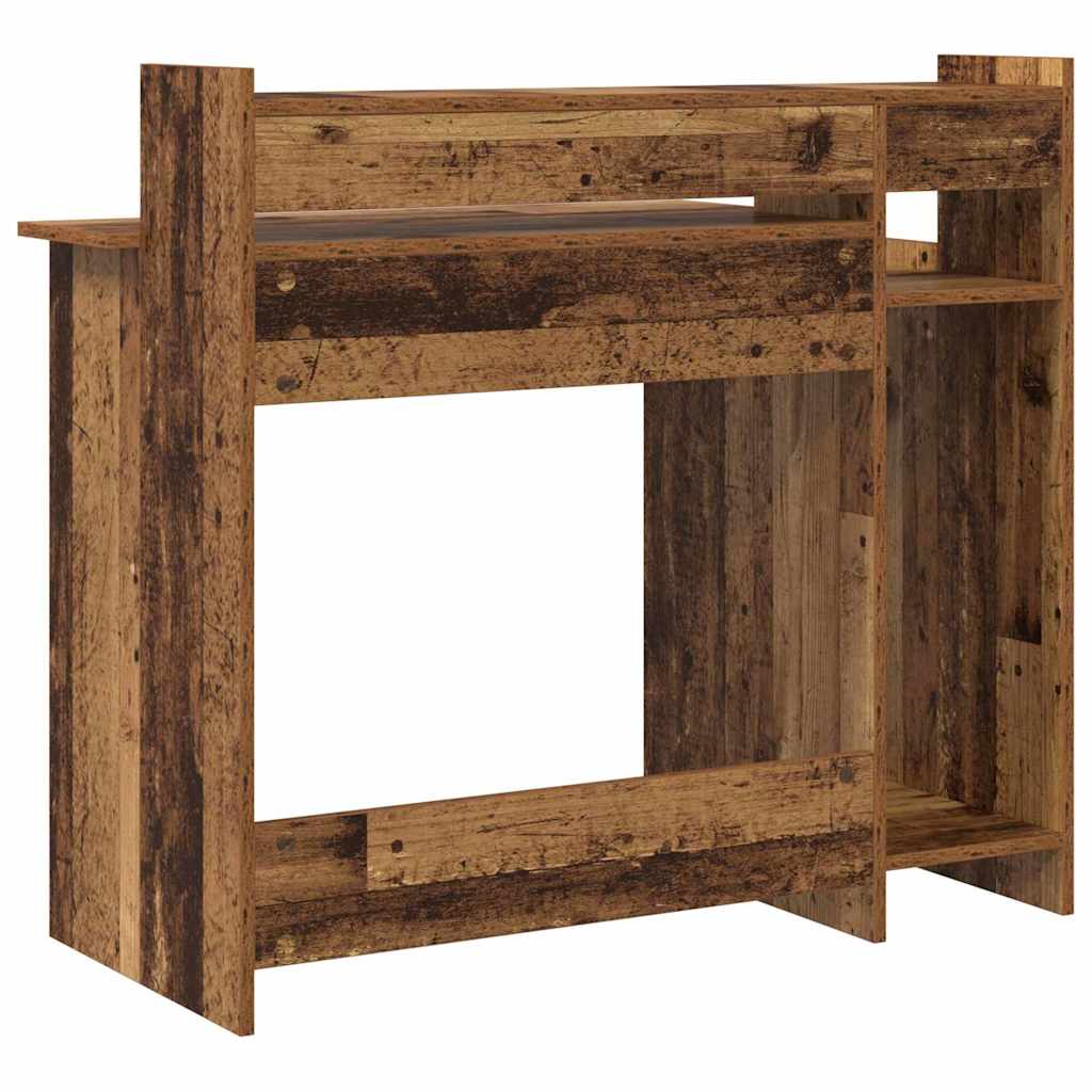 vidaXL Γραφείο με ράφι Παλαιό ξύλο 97 x 45 x 90 εκ. Επεξεργασμένο ξύλο