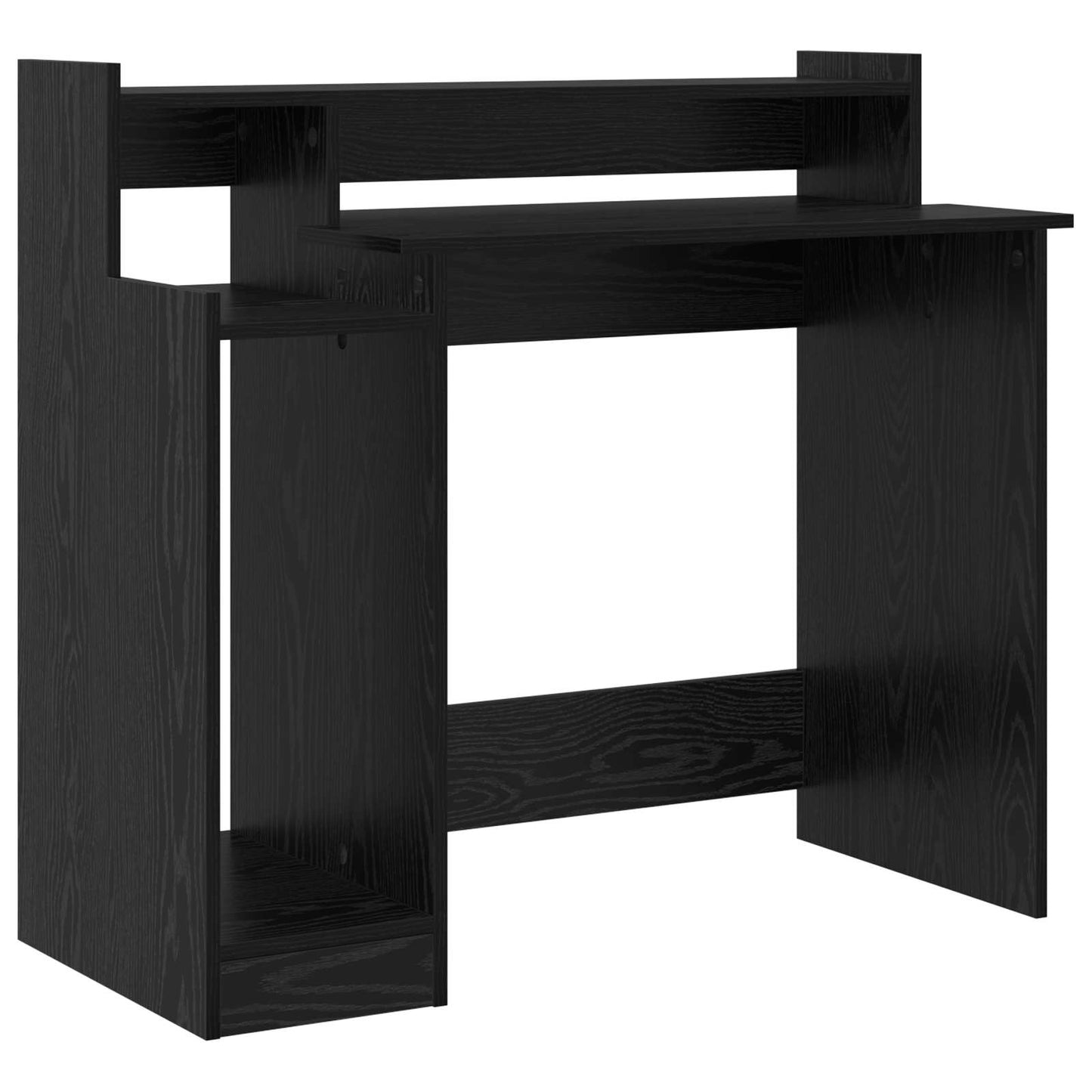 vidaXL Γραφείο με ράφι Μαύρη δρυς 97 x 45 x 90 εκ. Επεξεργασμένο ξύλο