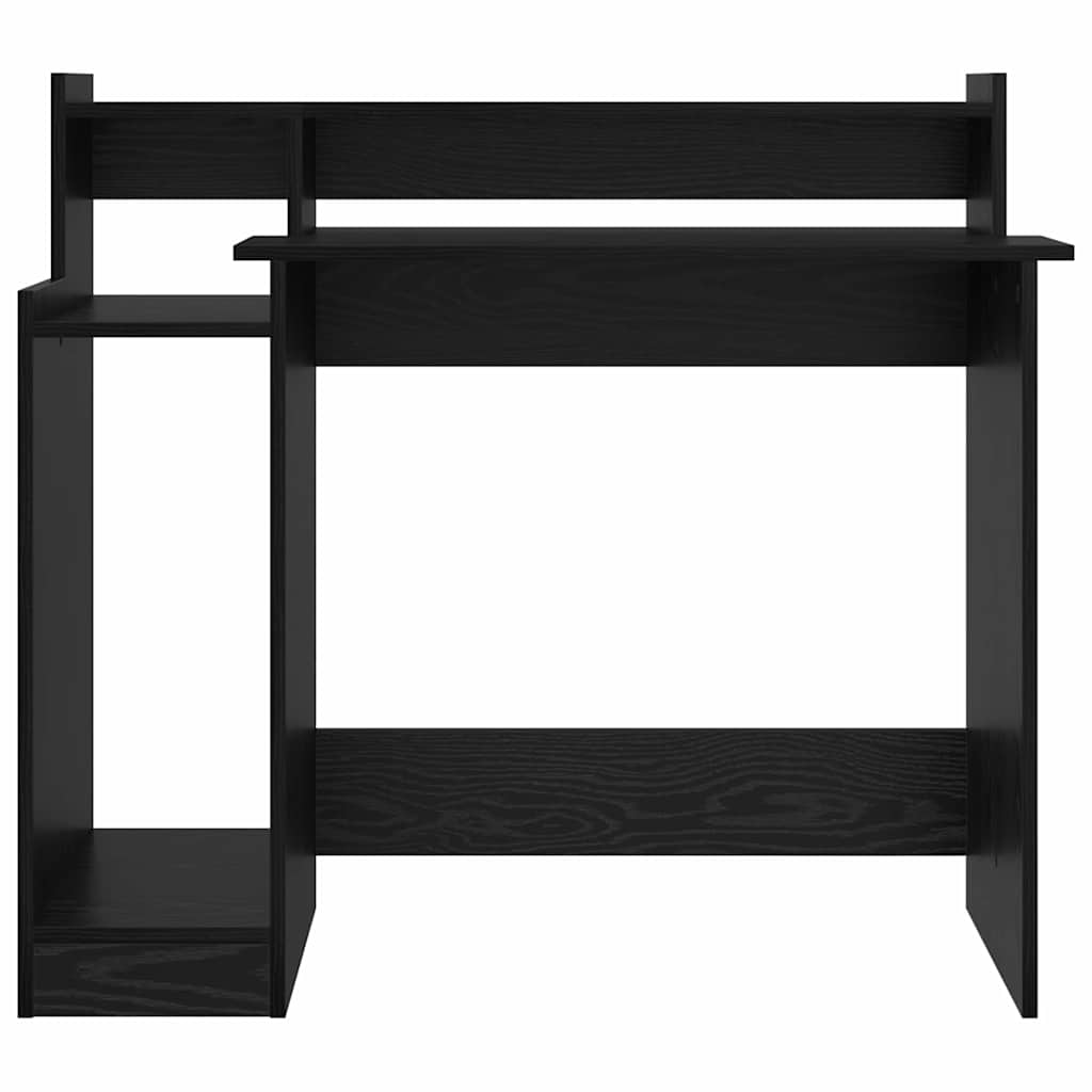 vidaXL Γραφείο με ράφι Μαύρη δρυς 97 x 45 x 90 εκ. Επεξεργασμένο ξύλο