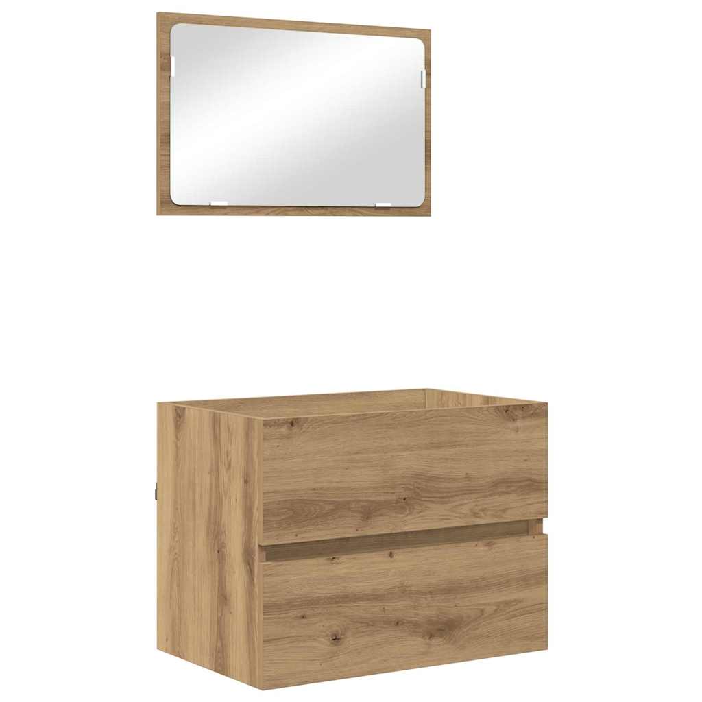 vidaXL Σετ Επίπλων Μπάνιου Επιτοίχιο 2 pcs Artisan Oak 57 x 37 x 45 εκ