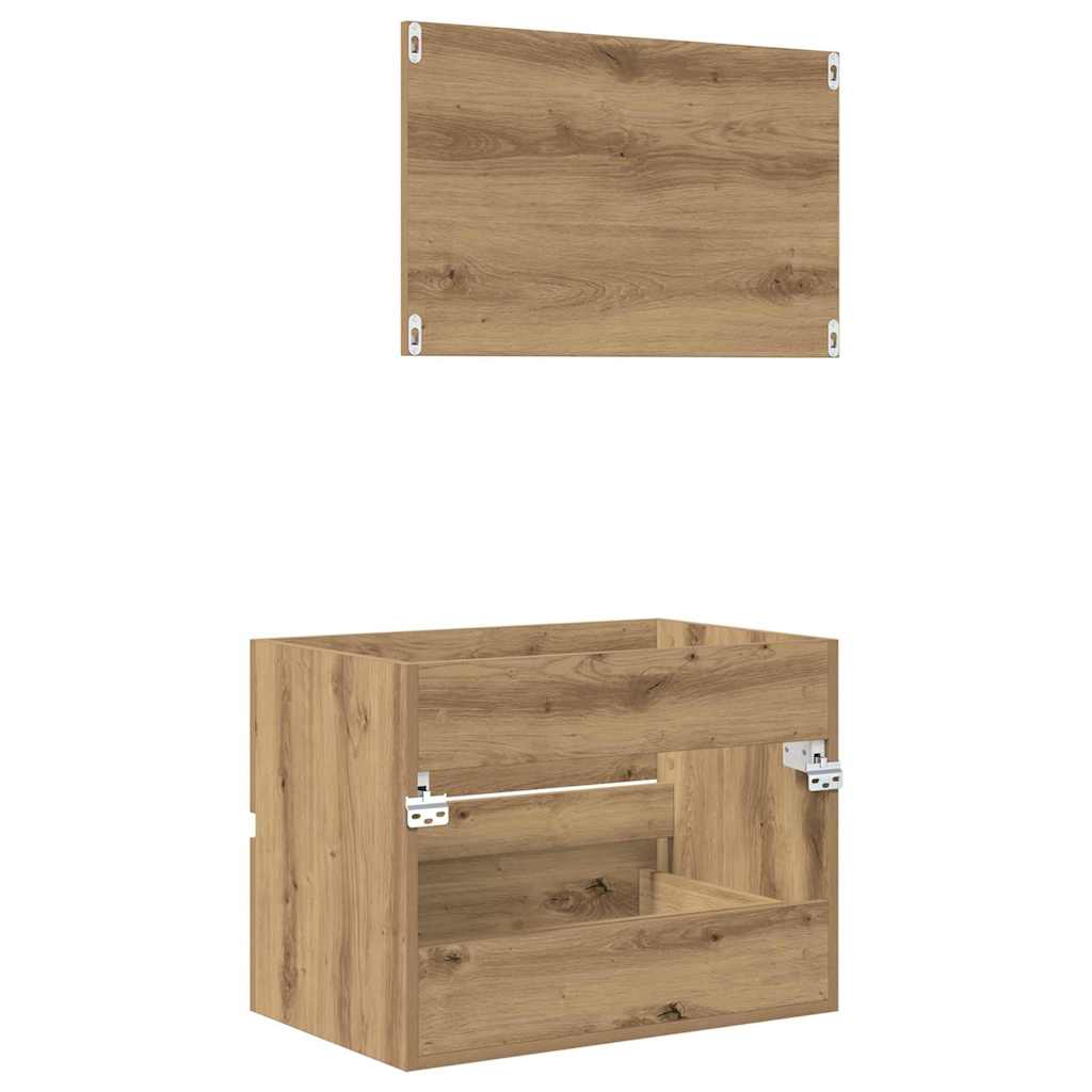vidaXL Σετ Επίπλων Μπάνιου Επιτοίχιο 2 pcs Artisan Oak 57 x 37 x 45 εκ