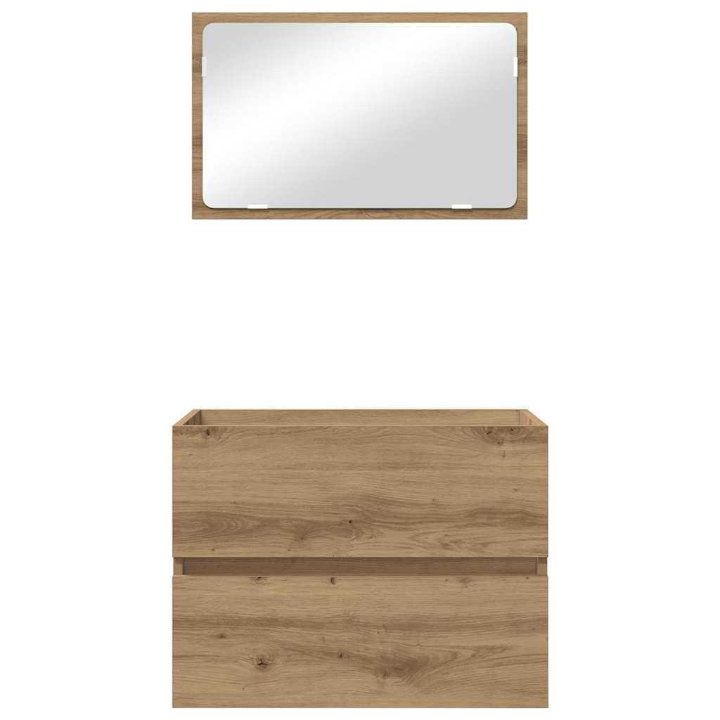 vidaXL Σετ Επίπλων Μπάνιου Επιτοίχιο 2 pcs Artisan Oak 57 x 37 x 45 εκ