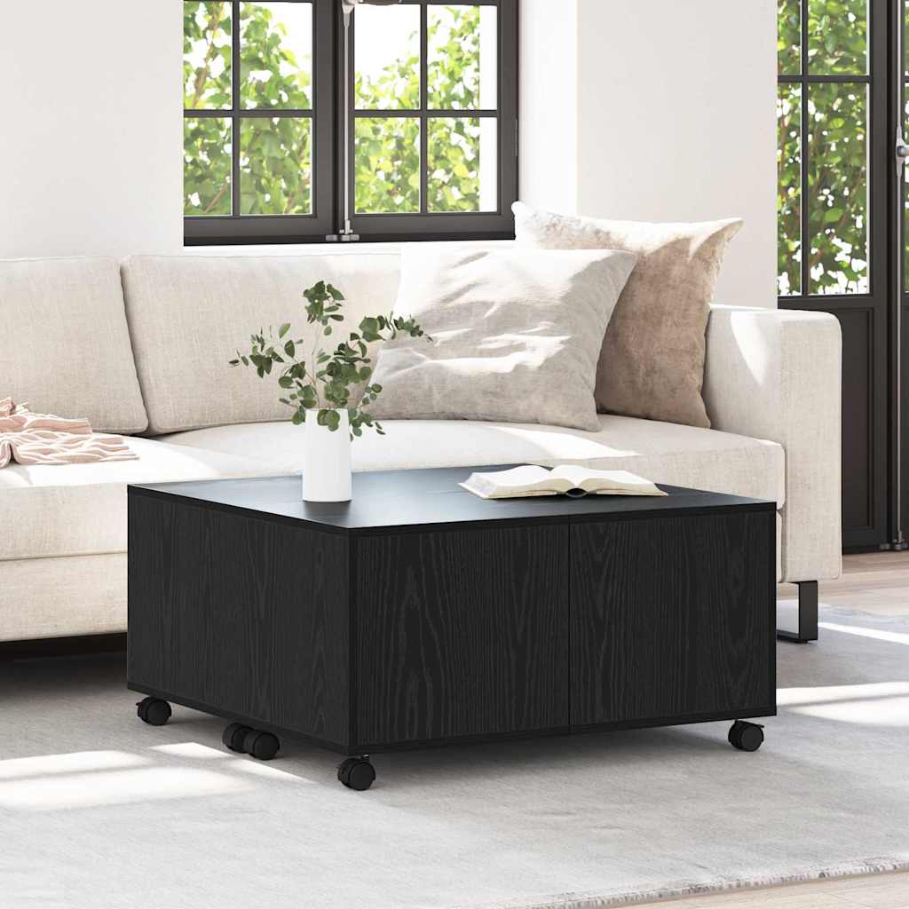 vidaXL Τραπεζάκι σαλονιού Μαύρη δρυς 75 x 75 x 38 cm