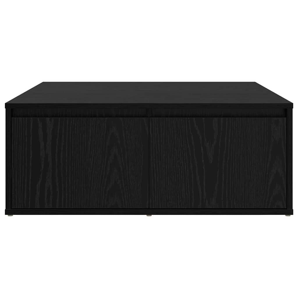 vidaXL Τραπεζάκι σαλονιού με συρτάρι Μαύρη δρυς 80 x 80 x 31 cm