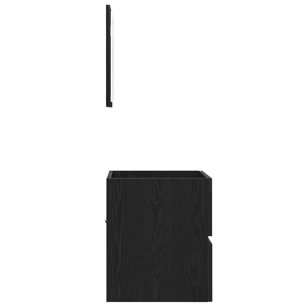 vidaXL Ντουλάπι Μπάνιου με συρτάρι Άλλο Μαύρη Οξυά 41 x 38.5 x 45 cm