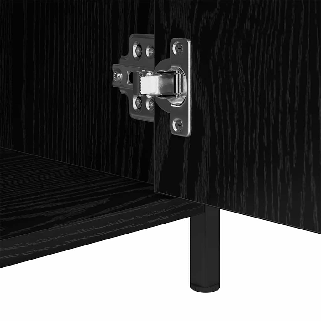 vidaXL Κομοδίνο Μαύρη Οξυά 40 x 42 x 60 εκ. Επεξεργασμένο ξύλο
