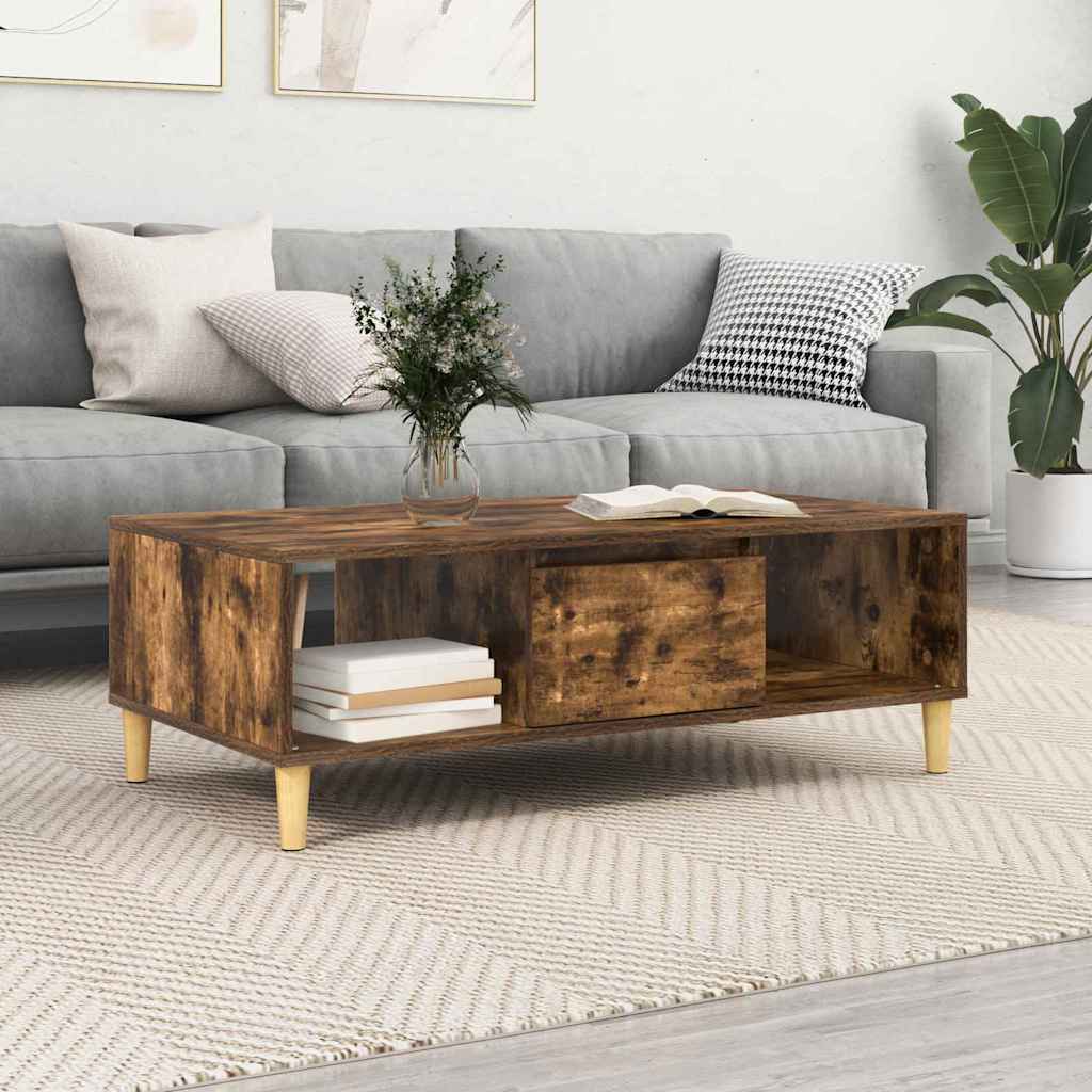 vidaXL Τραπεζάκι σαλονιού Καπνιστή δρυς 103.5 x 60 x 35 εκ