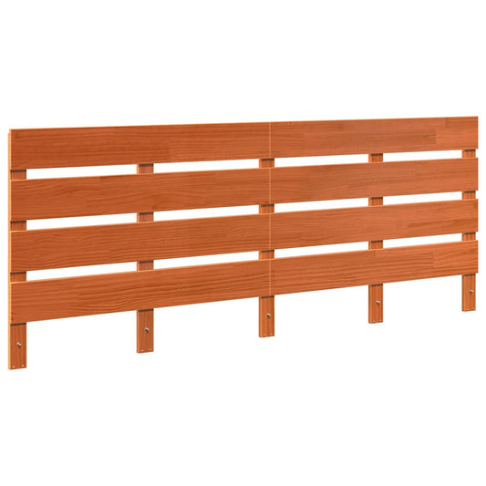 vidaXL Κεφαλάρι Κερωτό καφέ 200,5 x 3 x 80 cm Στερεά ξυλεία πεύκου