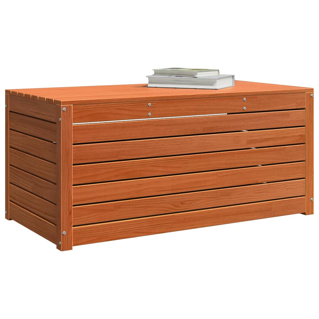 vidaXL Κουτί αποθήκευσης Κερωτό καφέ 101 x 50,5 x 46,5 cm