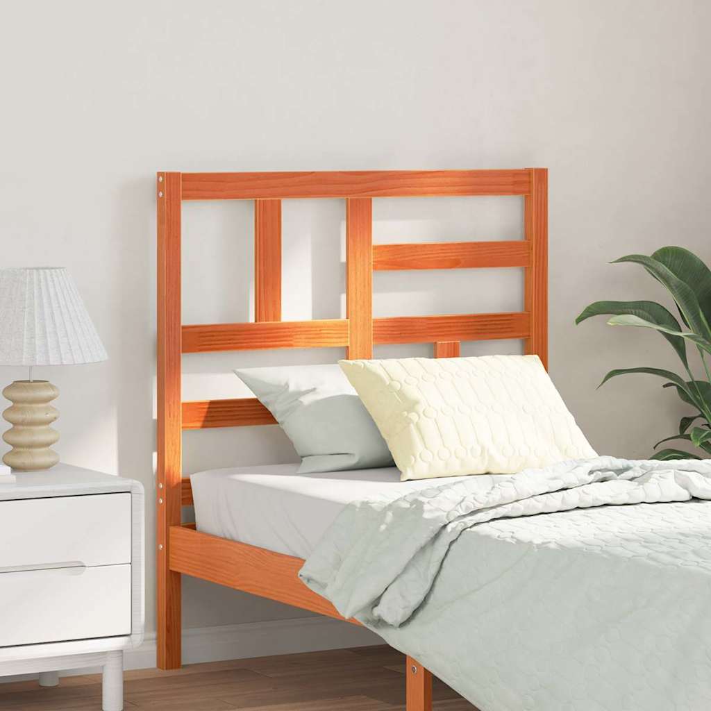 vidaXL Κεφαλάκι Κρεβατιού με κεφαλάρι Κερωτό καφέ 105,5 x 4 x 104 εκ.