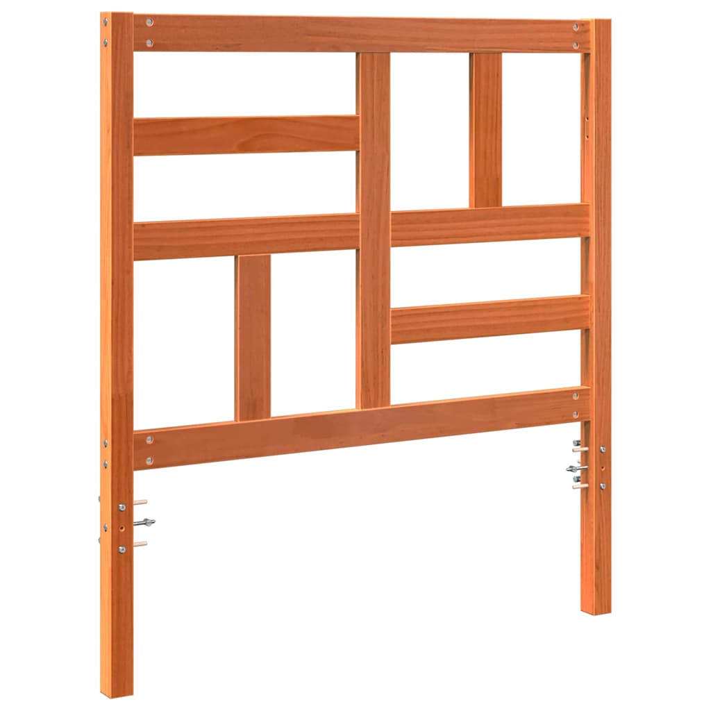 vidaXL Κεφαλάκι Κρεβατιού με κεφαλάρι Κερωτό καφέ 105,5 x 4 x 104 εκ.