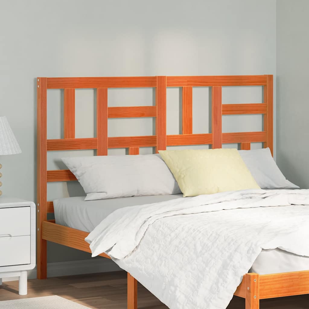 vidaXL Κεφαλάκι Κρεβατιού με κεφαλάρι Κερωτό καφέ 145,5 x 4 x 104 εκ.