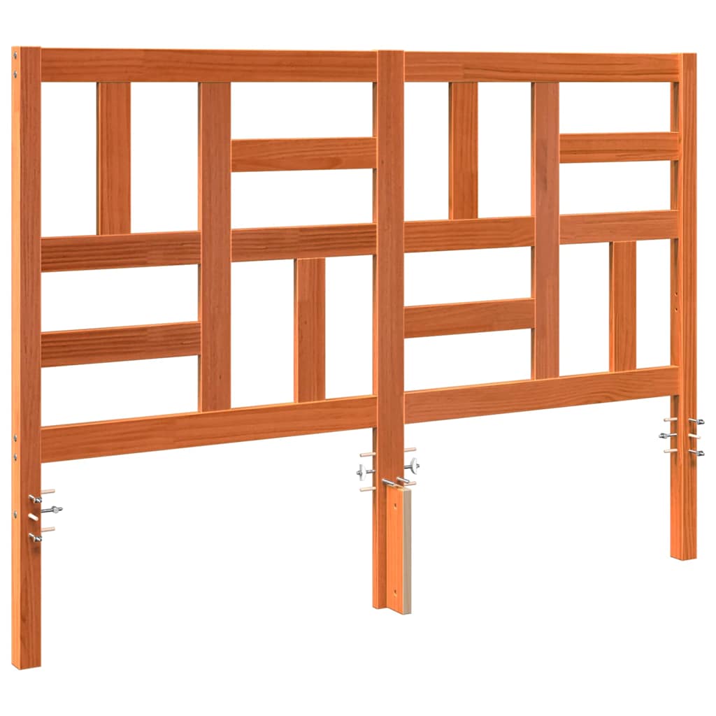 vidaXL Κεφαλάκι Κρεβατιού με κεφαλάρι Κερωτό καφέ 145,5 x 4 x 104 εκ.