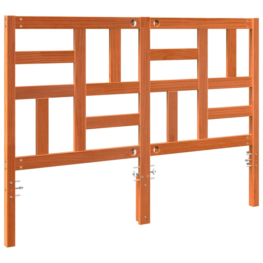 vidaXL Κεφαλάκι Κρεβατιού με κεφαλάρι Κερωτό καφέ 145,5 x 4 x 104 εκ.