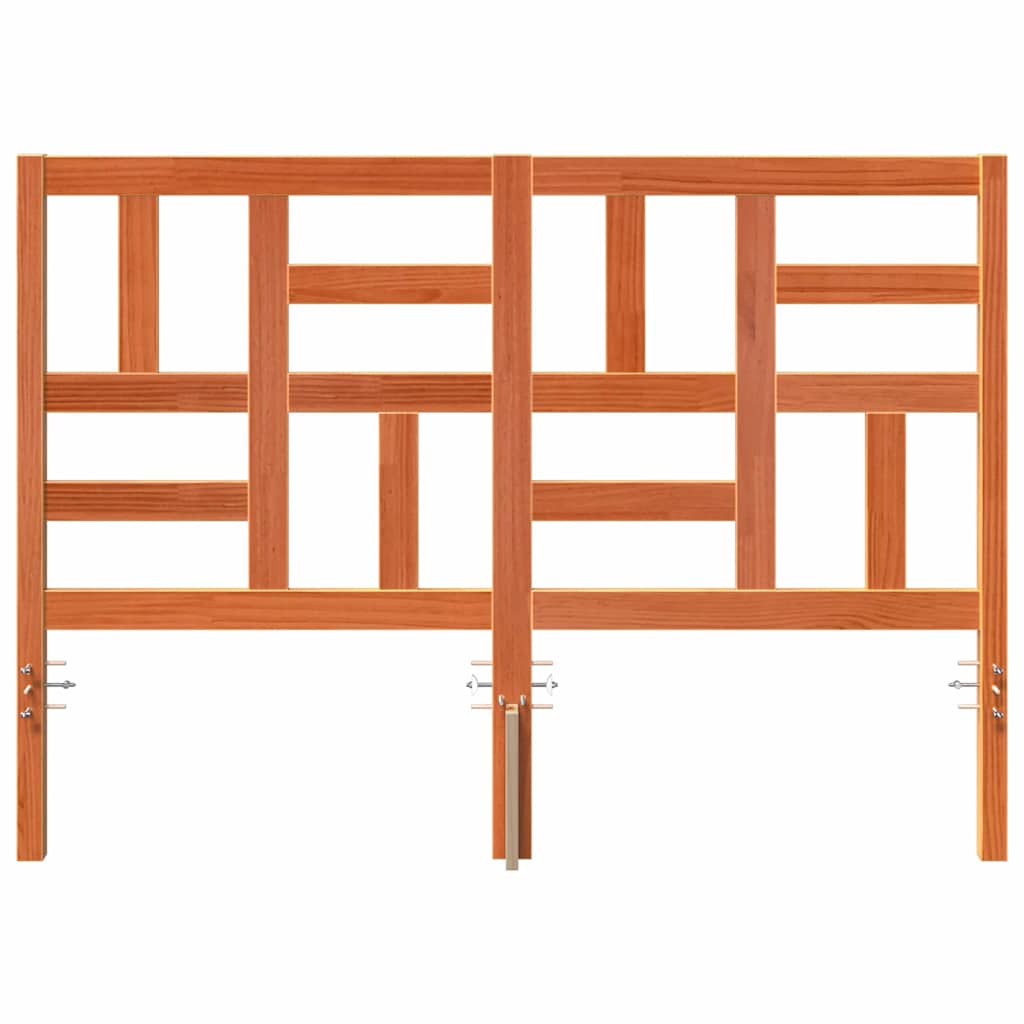 vidaXL Κεφαλάκι Κρεβατιού με κεφαλάρι Κερωτό καφέ 145,5 x 4 x 104 εκ.