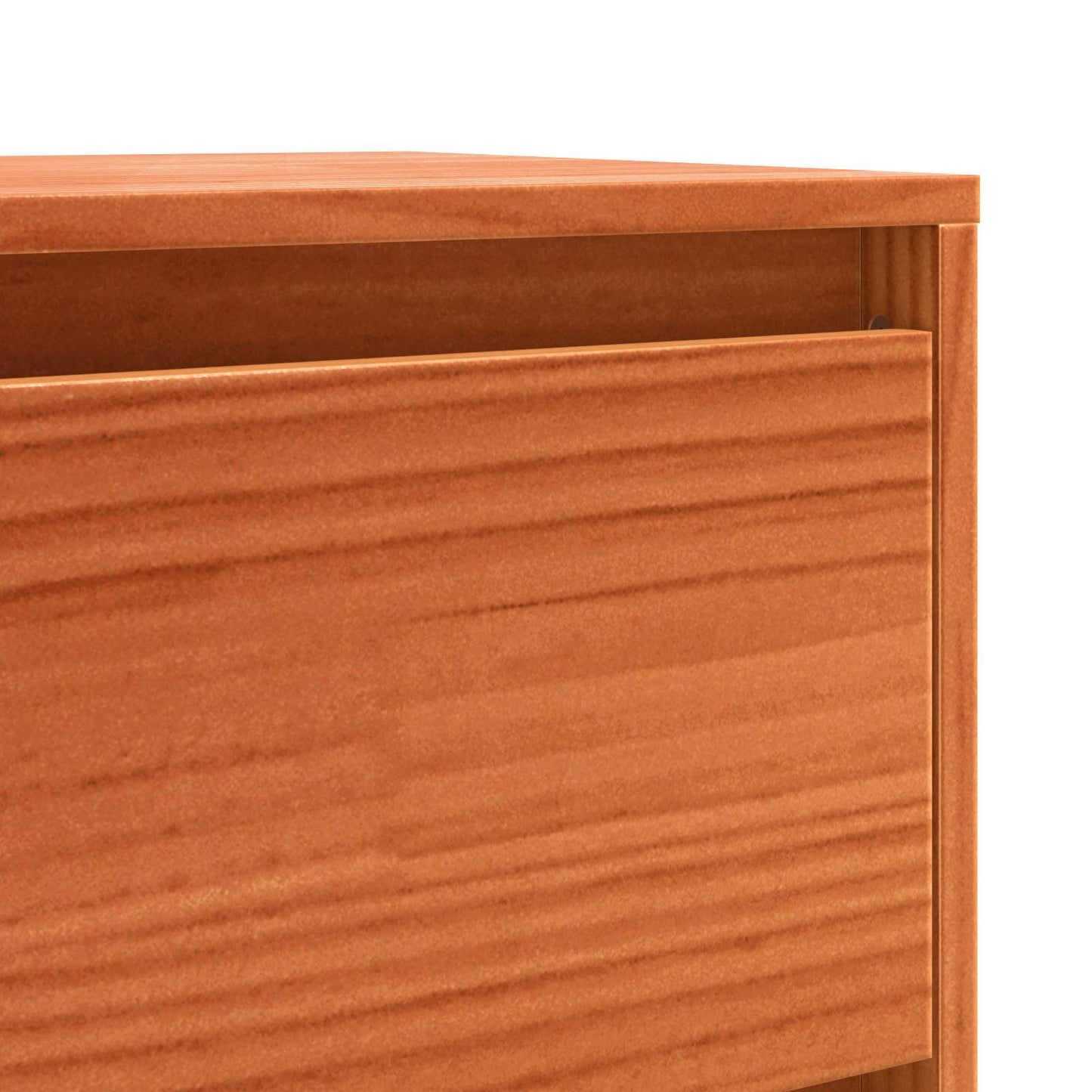 vidaXL Πλαϊνό γραφείο Καφέ δρυς 111 x 34 x 75 εκ. Στερεά ξυλεία πεύκου