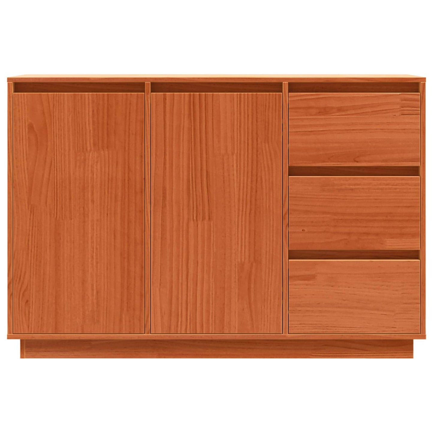 vidaXL Πλαϊνό γραφείο Καφέ δρυς 111 x 34 x 75 εκ. Στερεά ξυλεία πεύκου