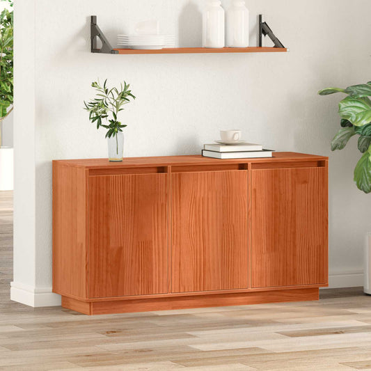 vidaXL Πλαϊνό γραφείο Καφέ δρυς 111 x 34 x 60 εκ Στερεά ξυλεία πεύκου