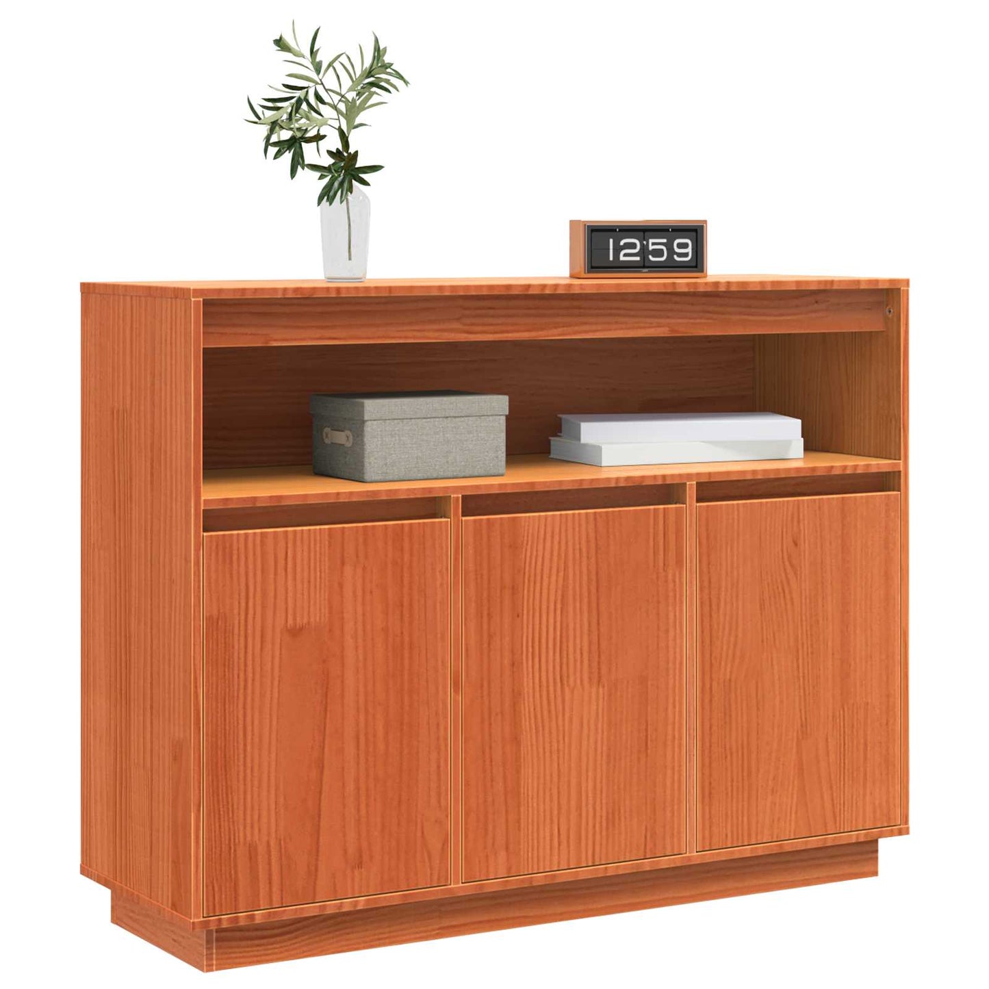 vidaXL Πλαϊνό γραφείο Κερωτό καφέ 104,5 x 34 x 80 εκ