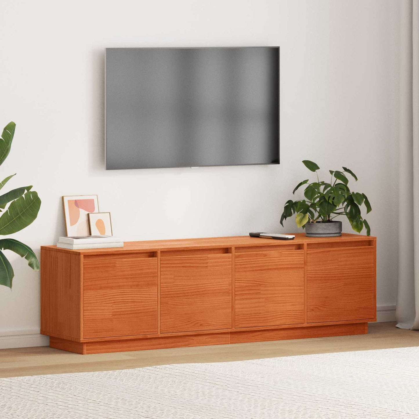 vidaXL Ντουλάπι TV Καφέ 156 x 37 x 45 εκ Επεξεργασμένο ξύλο