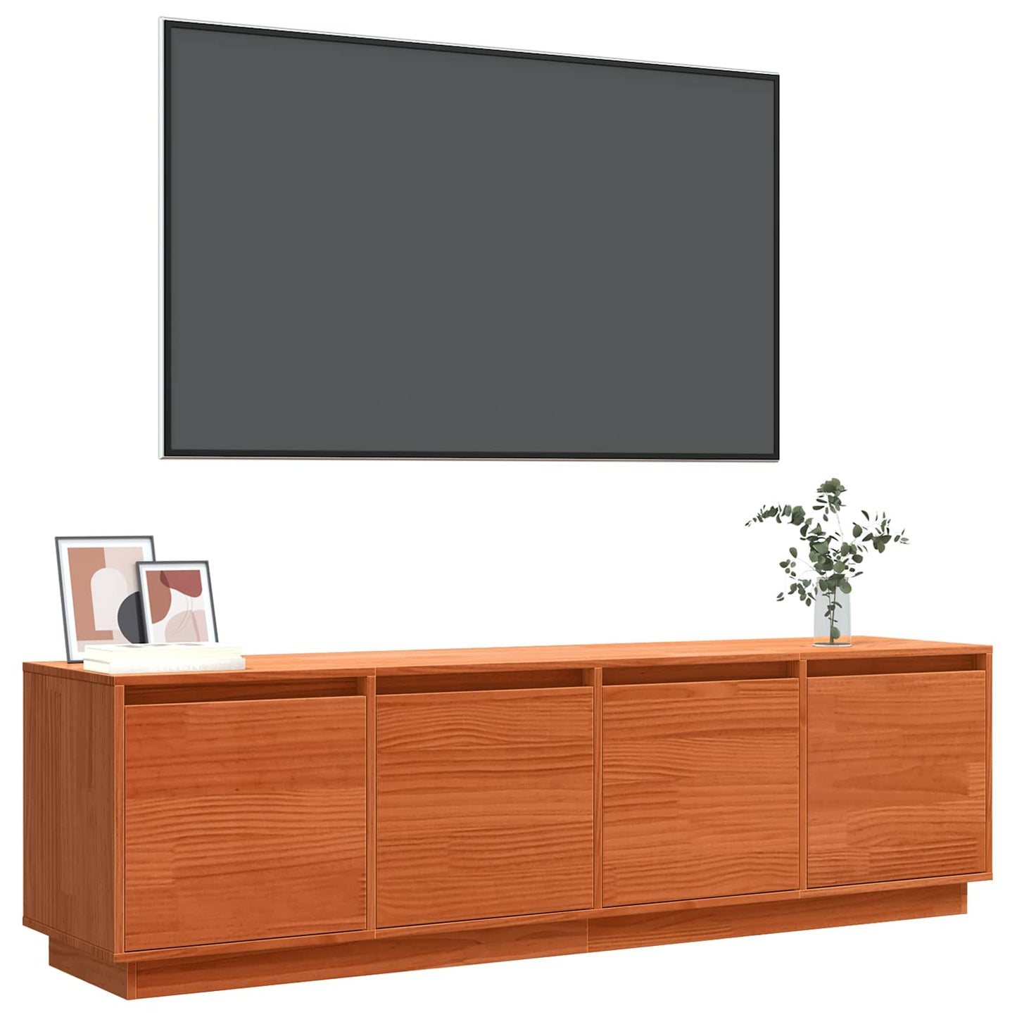 vidaXL Ντουλάπι TV Καφέ 156 x 37 x 45 εκ Επεξεργασμένο ξύλο
