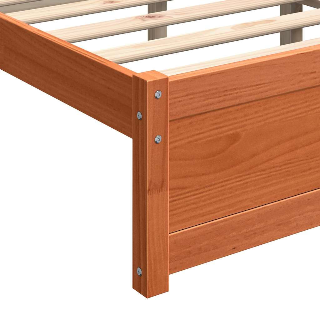 vidaXL Σκελετός Κρεβατιού Κερωτό καφέ 195,5 x 145,5 x 51 εκ.