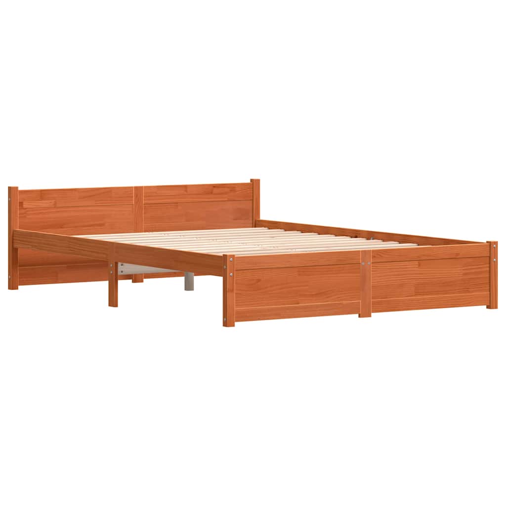 vidaXL Σκελετός Κρεβατιού Κερωτό καφέ 195,5 x 145,5 x 51 εκ.