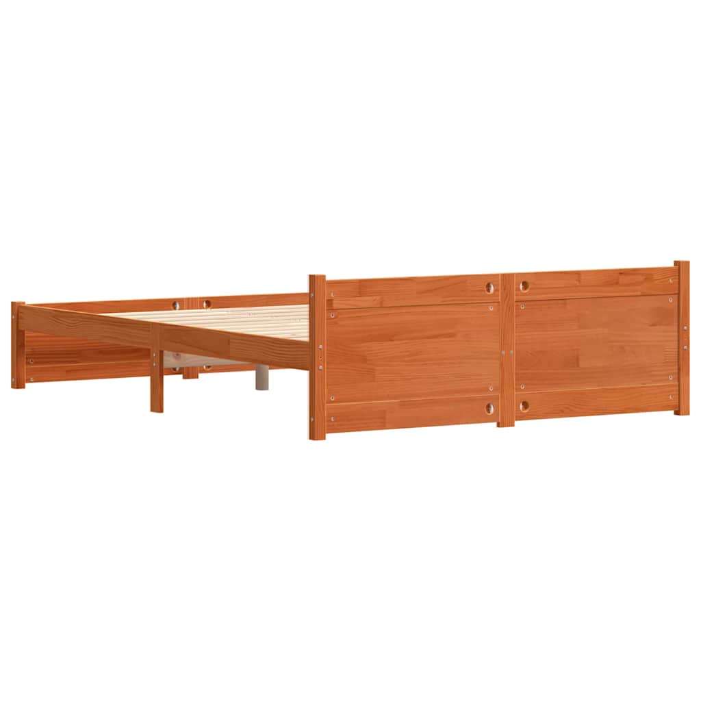 vidaXL Σκελετός Κρεβατιού Κερωτό καφέ 195,5 x 145,5 x 51 εκ.