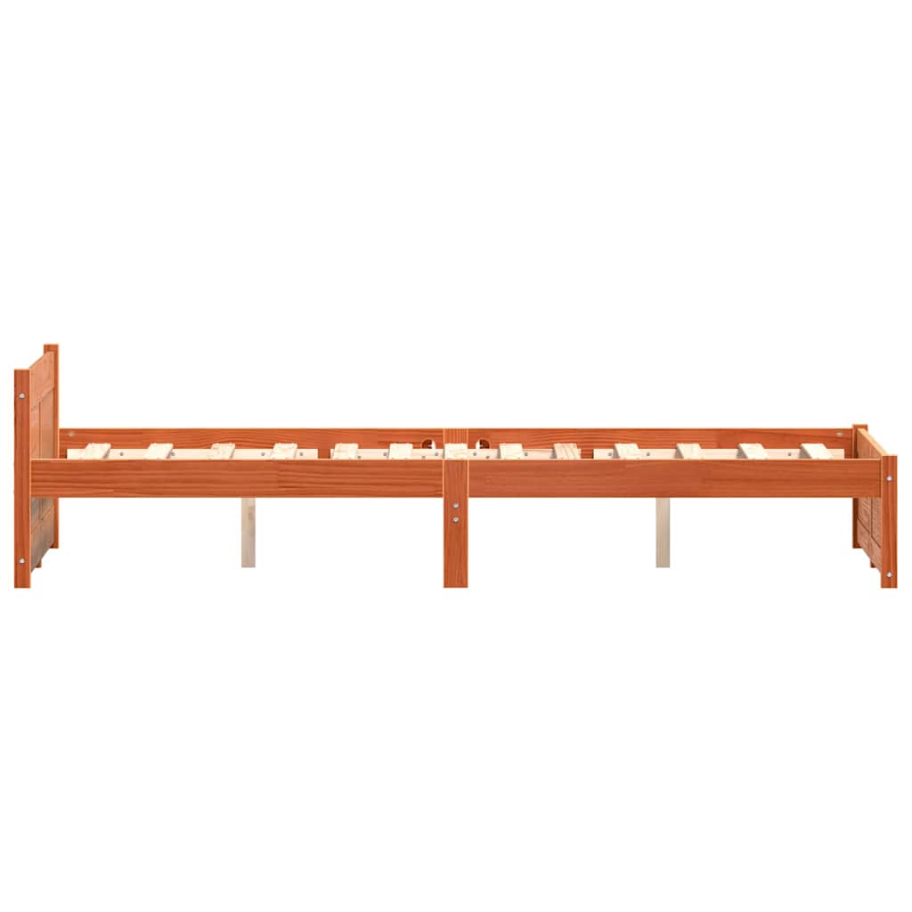 vidaXL Σκελετός Κρεβατιού Κερωτό καφέ 195,5 x 145,5 x 51 εκ.