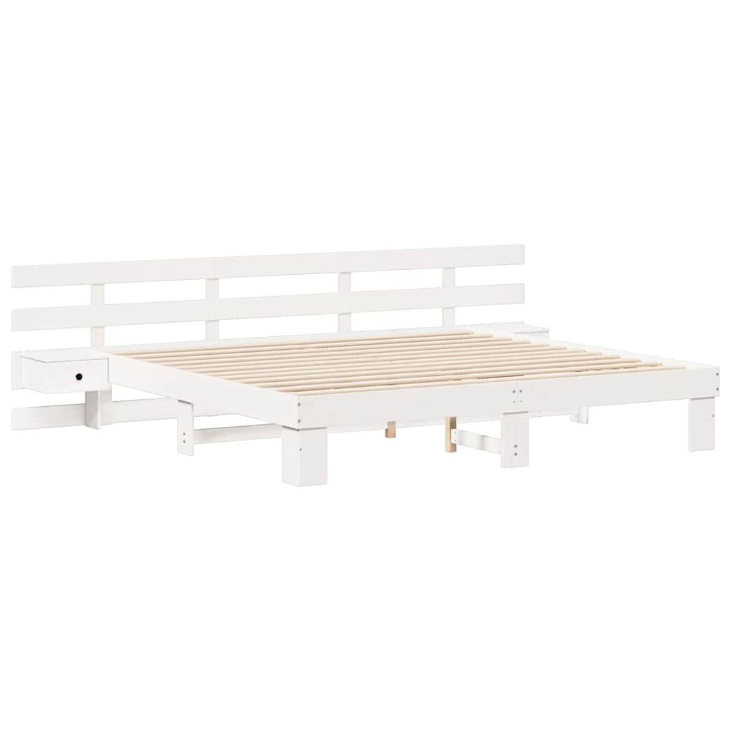 vidaXL Σκελετός Κρεβατιού Λευκό 180 x 200 cm Στερεά ξυλεία πεύκου