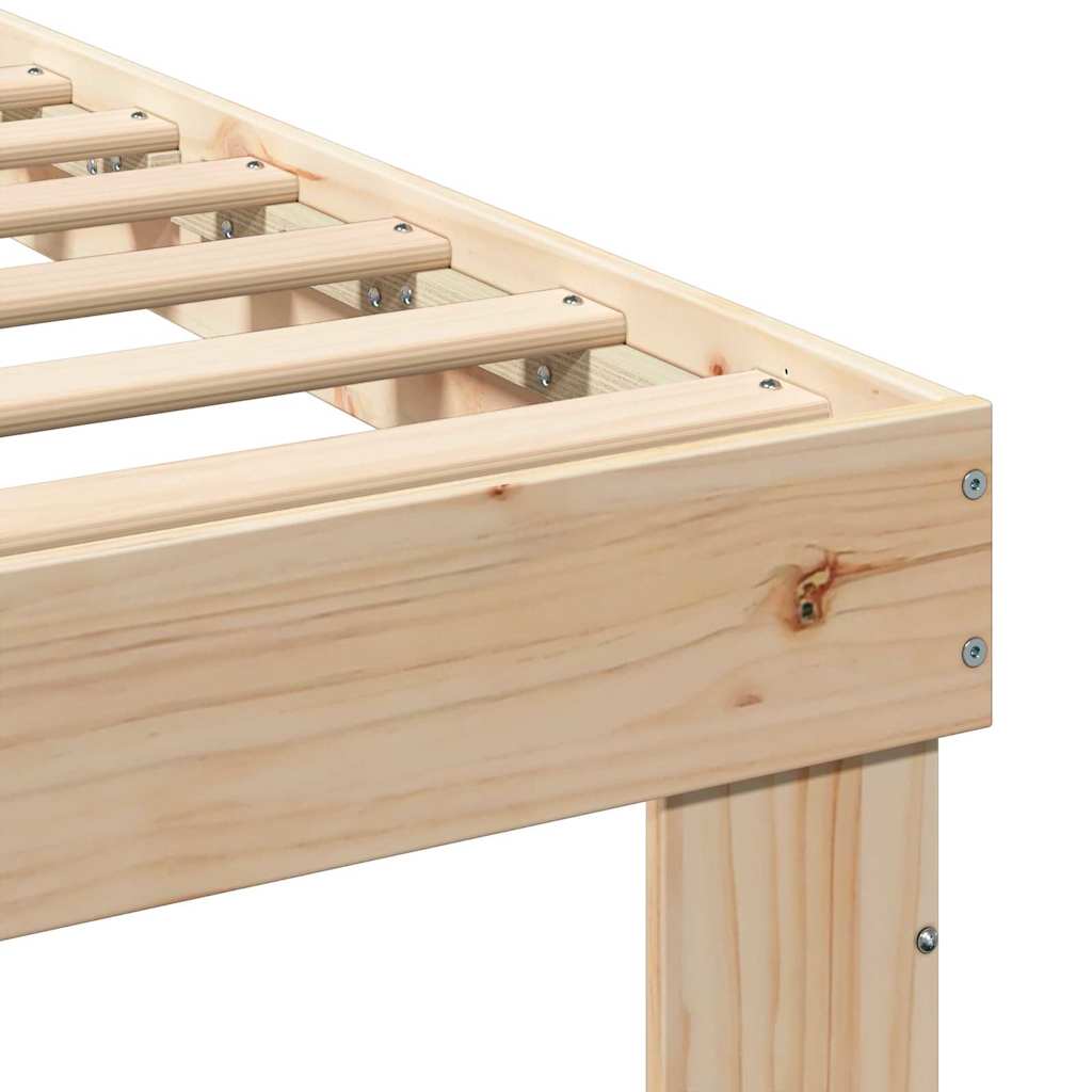 vidaXL Σκελετός Κρεβατιού Καφέ 150 x 200 cm Στερεά ξυλεία πεύκου