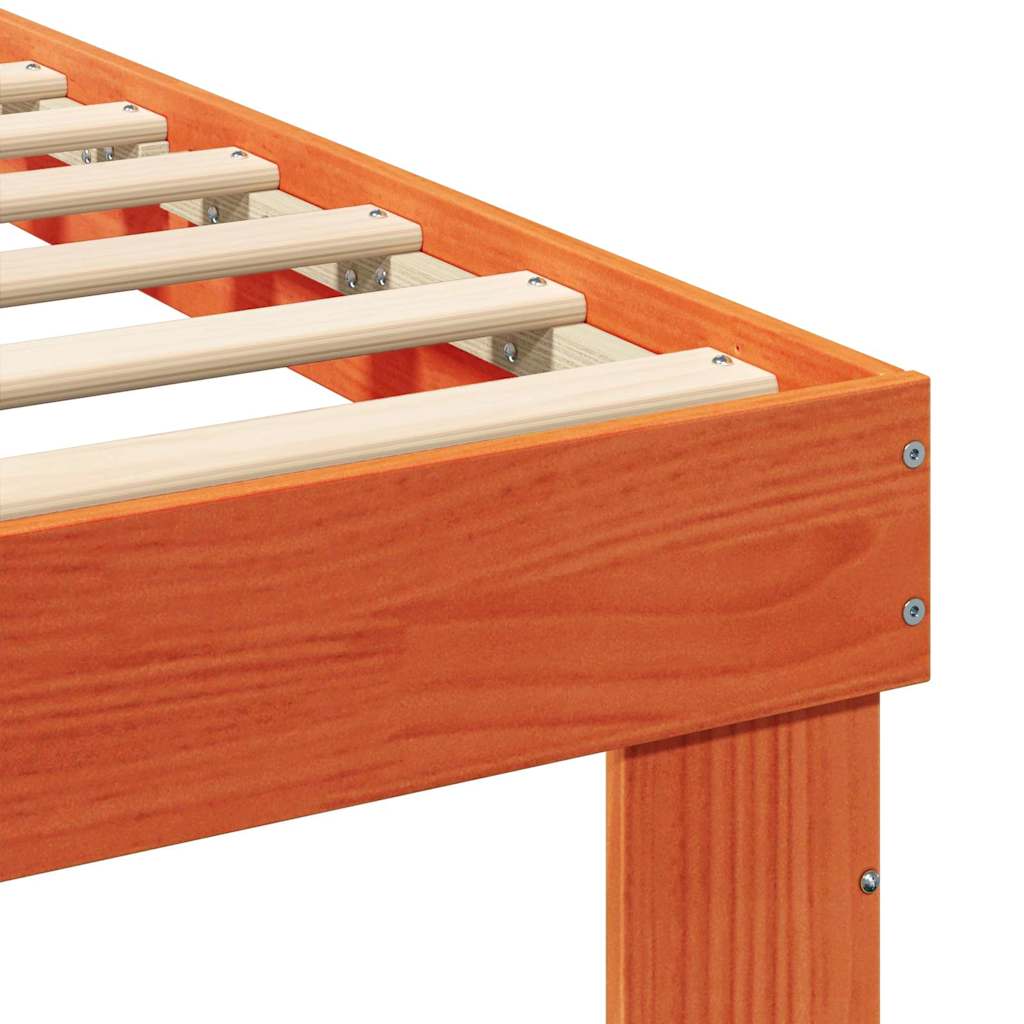 vidaXL Σκελετός Κρεβατιού Καφέ 150 x 200 cm Στερεά ξυλεία πεύκου