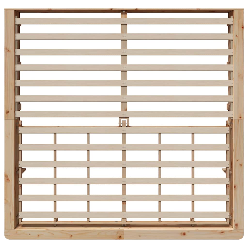 vidaXL Σκελετός Κρεβατιού Καφέ 180 x 200 cm Στερεά ξυλεία πεύκου