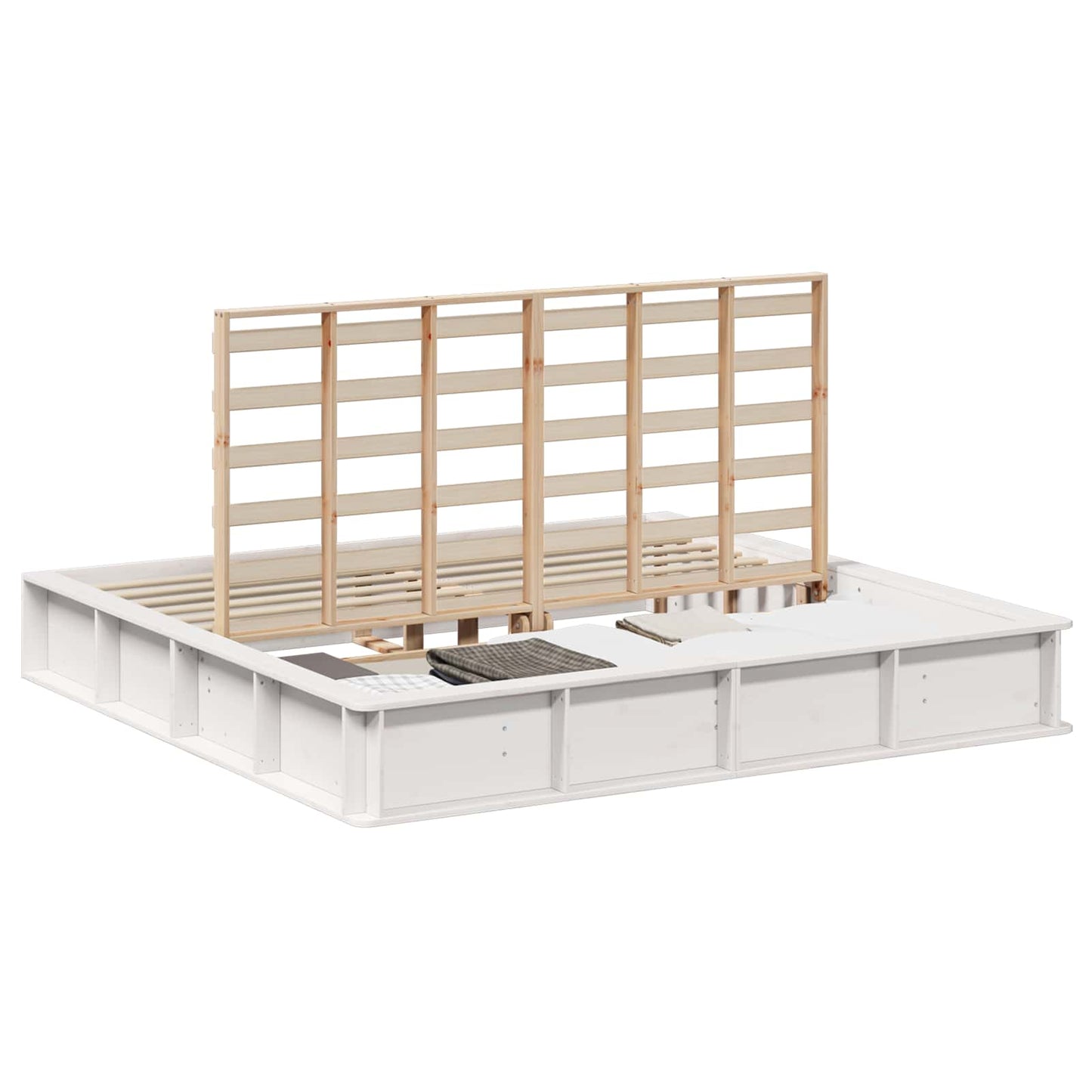 vidaXL Σκελετός Κρεβατιού Λευκό 180 x 200 cm Στερεά ξυλεία πεύκου