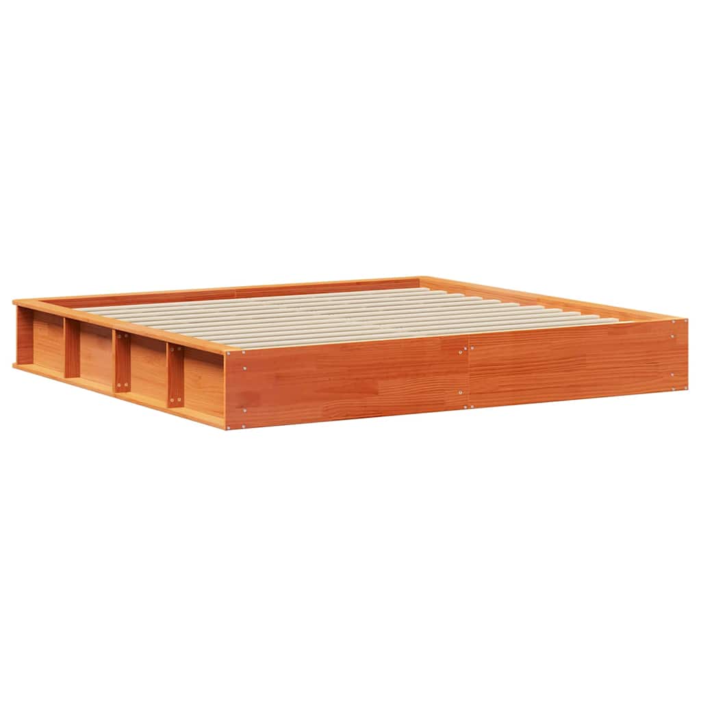 vidaXL Σκελετός Κρεβατιού Κερωτό καφέ 180 x 200 cm