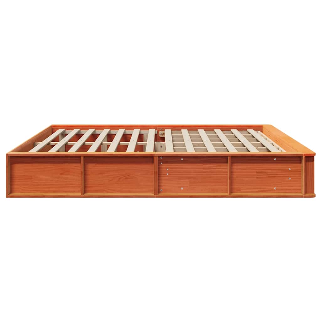 vidaXL Σκελετός Κρεβατιού Κερωτό καφέ 180 x 200 cm