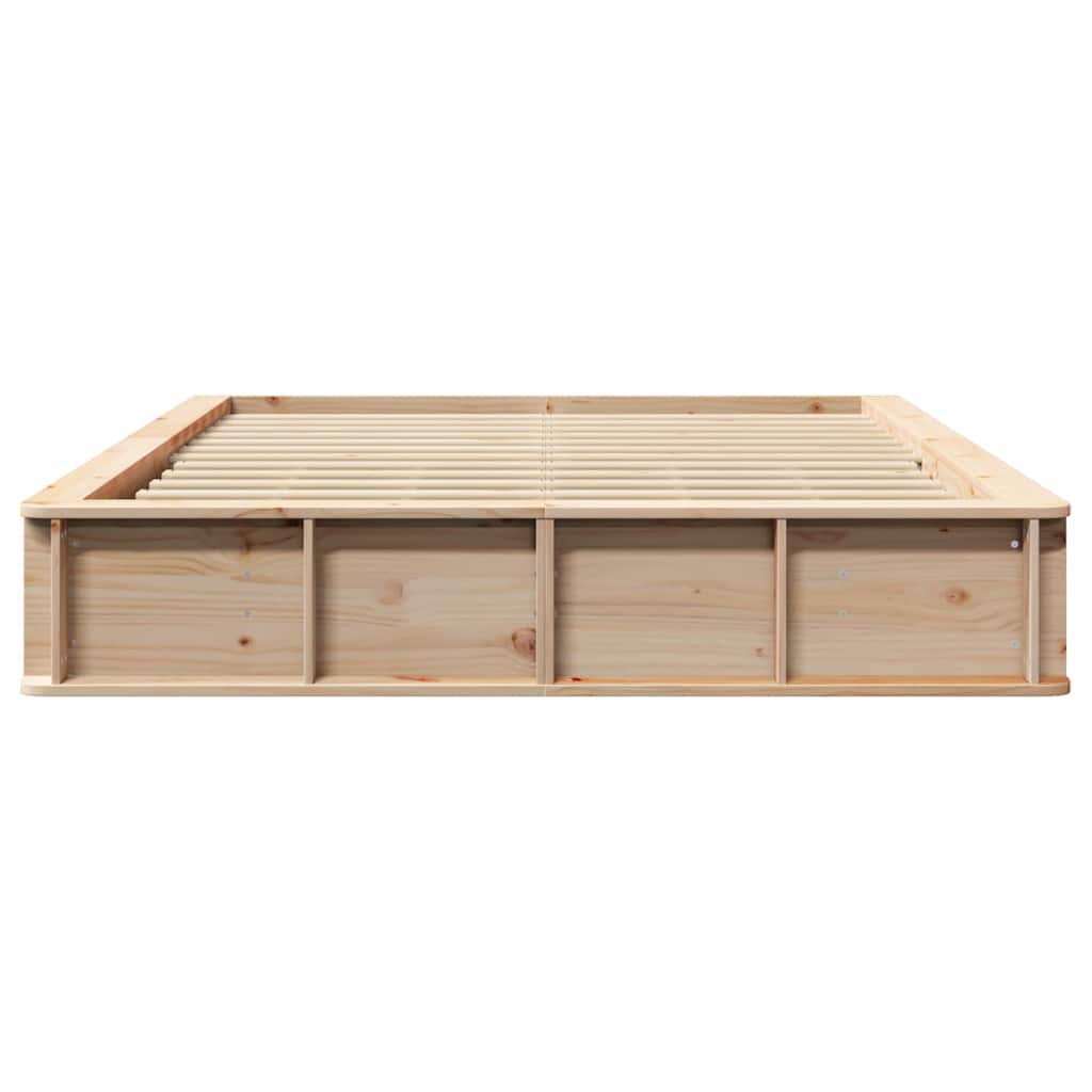 vidaXL Σκελετός Κρεβατιού Καφέ 160 x 200 cm Στερεά ξυλεία πεύκου