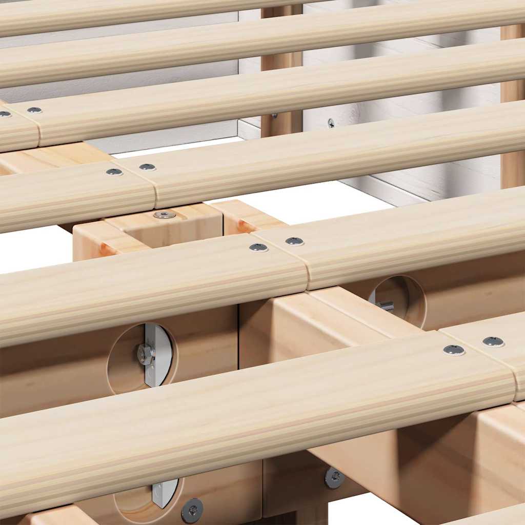 vidaXL Σκελετός Κρεβατιού Λευκό 160 x 200 cm Στερεά ξυλεία πεύκου