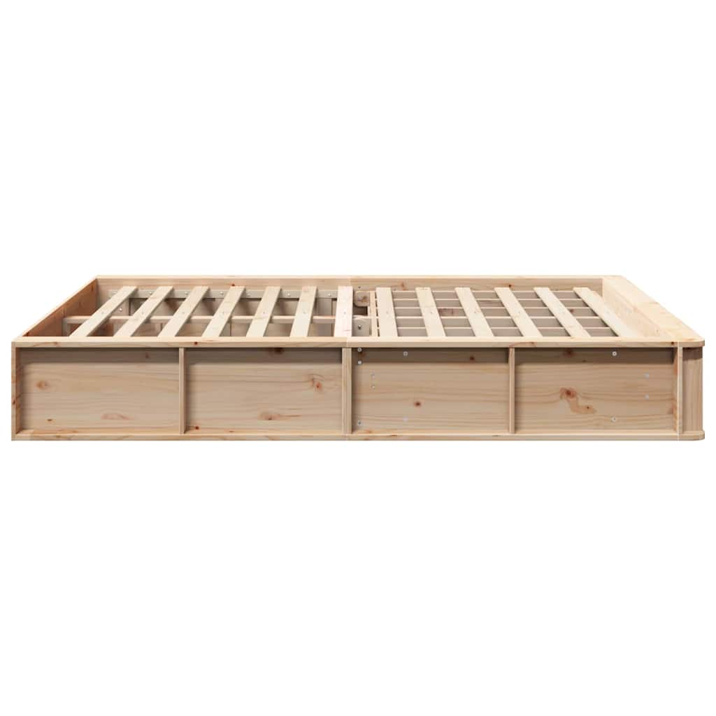 vidaXL Σκελετός Κρεβατιού Καφέ 150 x 200 cm Στερεά ξυλεία πεύκου