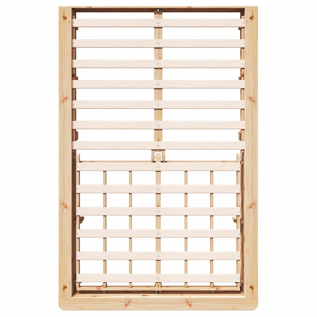 vidaXL Σκελετός Κρεβατιού Καφέ 140 x 200 cm Στερεά ξυλεία πεύκου