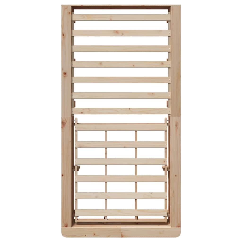 vidaXL Σκελετός Κρεβατιού Καφέ 90 x 200 cm Στερεά ξυλεία πεύκου