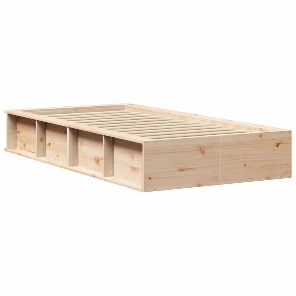 vidaXL Σκελετός Κρεβατιού Καφέ 80 x 200 cm Στερεά ξυλεία πεύκου